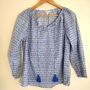 J. Crew Raglan cotton popover top